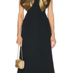 NEW Simon Miller Dali Bow Long Women’s Dress Black Gold Size 4 Photo 0