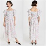 💕LAURA ASHLEY x BATSHEVA💕 Eden Dress ~ Quartet Cream Floral Print 2 NWO Pink Photo 5