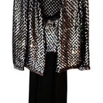 Vintage Three Flags‎ California Sequin Dress with Jacket Black Size 8 Photo 0