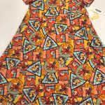 LuLaRoe Disney Carly Multicolor Dress Little Mermaid Ariel Sebastian Women’s XXS Photo 1