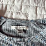 American Eagle Grey Ribbed Floral Baby Tee Size XS Photo 1