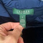 Ralph Lauren Lauren  Vintage Velour Blue Zip Jacket Womens Small Photo 2