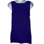 EXPRESS Beautiful Purple Sparkle Pleated Tiered Front Chiffon Tank Top EUC Large Photo 6