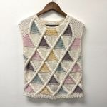 Vintage Jamie Scott Hand Knit Pastel Argyle Sweater Tank Size M Size M Photo 1