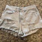 Bullhead Denim Co Off White Distressed High Rise Jean Shorts Photo 0