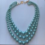 Charter Club NWT Signed  Satin Blue Pearl Necklace Photo 1