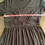 Fresh Produce  Black 3/4 Sleeve Midi Dress L USA Boho Minimalist Soft‎ Stretch Photo 5