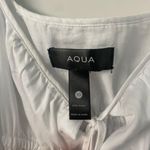 Aqua Dresses Aqua Ruched High Slit Cotton Dress Photo 1