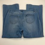 Lafayette 148 New York Mercer Cropped Kick Flare Stretch Denim Size 14 Blue Photo 5