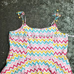 Unique Vintage  Multicolor Zig Zag Summer Dress Photo 7