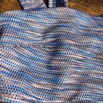 Aerie  American Eagle Bandeau Striped Slit Swim Top Bikini Photo 1