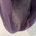 The Limited  Purple Satin Ruffle Front Knit Back‎ One Shoulder Blouse Size S Photo 4