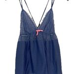 Victoria's Secret Victoria’s Secret Blue Lace Bodice Slip Tank Top Sz Medium Intimate Top Photo 0