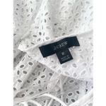J. Crew White Cotton Eyelet Back V Neck Puff Sleeve Sz 8 Photo 5