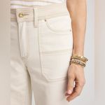 Chico's Chico’s Neutral Two Tone Colorblock Wide Flare Jeans Size 14R Photo 2