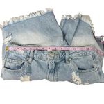Madden NYC Distressed Western High Rise Rodeo Festival Juniors Denim Shorts 7 Size 27 Photo 5
