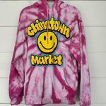 Chinatown Market Women’s Medium Pink Tie Dye Hoodie Sweatshirt Photo 0