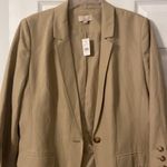 Loft  Tan Blazer Elegant Suit Jacket size 14 brand new length 28” bust 40” Photo 1