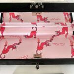 EDIE PARKER Nailed Acrylic Black Suede Clutch Bag Photo 7