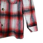 Simply Southern Women's S Red Plaid Sherpa Shacket Jacket Photo 4