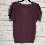 Missoni  purple short sleeve button front sweater Photo 3