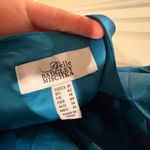 Badgley Mischka Teal Halter Top Cocktail Dress with Bow Back Size 10 EUC Wedding Guest Photo 2