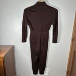 Varley  Talia Super Soft Coffee Bean Chocolate Brown Zip Up Jumpsuit Size Medium Photo 4