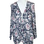 Abercrombie & Fitch Open Front Cardigan Sweater Lightweight Knit Floral One Size Photo 1