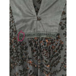 Organza Paris Black Sheer Velvet Burnout Floral Peasant Blouse Whimsigoth Small Photo 3