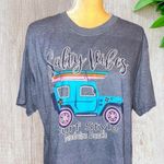 Surf Style  gray graphic salty life style T-shirt! New Photo 0