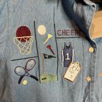 American Vintage Vtg Deadstock Christopher & Banks chambray sports embroidered button down Photo 2