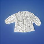 Akris Punto New Puff-Sleeve Blouse Kaleidoscope Organzino Detail. Size 10 $695 Photo 4