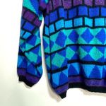 Country Craft Vintage Oversized Geometric Colorful Knit Slit Neck Sweater 44 XL Size undefined Photo 2