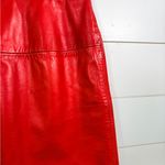 3.1 Phillip Lim Red Leather Mini Skirt, GUC, Size 4, MSRP $550 Photo 4