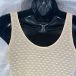 julie's closet Julie’s Closet Women’s Small Cream Sleeveless Tank Top Bow Accent Polka Dot Photo 14