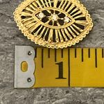 Vintage Estate Gold Tone Clear Rhinestones Scarf Clip Holder Photo 7