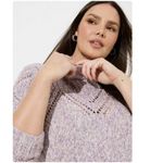 Torrid NWT  Purple Space dye Pullover Turtleneck Pointelle Sweater‎ Size 2X Photo 2