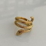 Gold Snake Ring Snake Rings Gold Layering Ring Photo 2