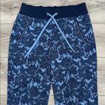 Athleta  Trekkie North Floral Print Mid Rise Ankle Jogger Pants Blue Size 6 Photo 1