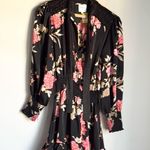 MISA Los Angeles Misa Iyana Floral Tie-Neck Smocked Waist Mini Dress XS Photo 2