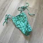 Skatie Bikini Bottoms NWOT houndstooth thong womens Blue Green (xsmall) swim Photo 1