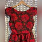 Alice + Olivia | "Nelly Puffed" Dress in Metallic Red, Size 0 Photo 4