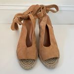 Joie Kael Suede Espadrille Open Toe Wedge Heels Tan EU 41/US 11 Photo 2