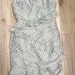 Hello Molly NWT Mimosa Time Blue and Black Polka Dot Ruffle Mini Dress- Size 4 Photo 1