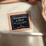 Abercrombie & Fitch  Asymmetrical Snap Fleece Pullover White Blush Pink Size M Photo 7