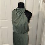 PRETTYGARDEN Chic One Shoulder Green Dress Photo 2