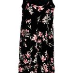 RIHOAS Women's Floral Tiered Midi Dress Black Pink Sweetheart Neckline Small NWT Photo 3
