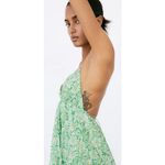 ZARA | Green Floral Backless Spaghetti Strap Sundress Size Medium Photo 1