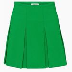 Babaton Aritzia  Hathaway Pleated Tennis Skirt Size 6 Green Mini Brand New Photo 3