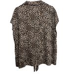 Torrid Cheetah Leopard Print Cap Sleeve Button Up Top Blouse Shirt Size 1 Photo 1